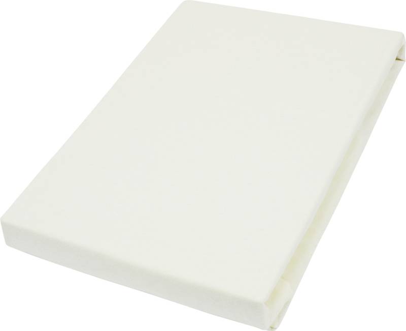 Vario Jersey-Spannbetttuch Elasthan für Topper ecru, 190 x 200 cm von Westminster Heimtextil