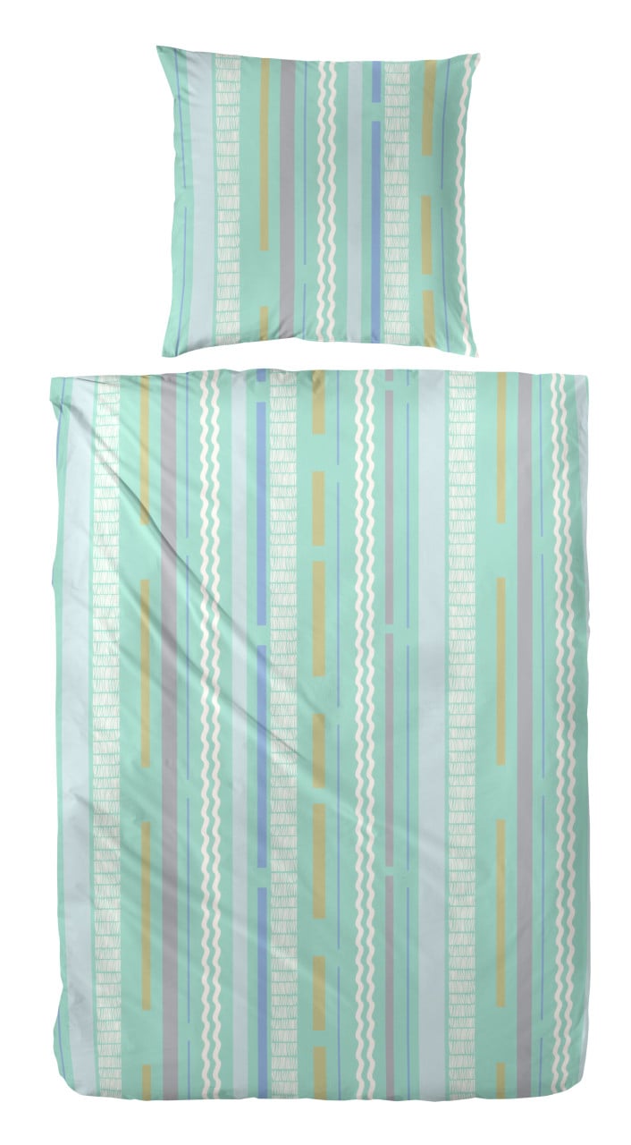Westminster Bettwäsche Mikrofaser gestreift grün blau 135 x 200 cm Westminster Bettwäsche Mikrofaser gestreift grün blau 135 x 200 cm von Westminster Heimtextil