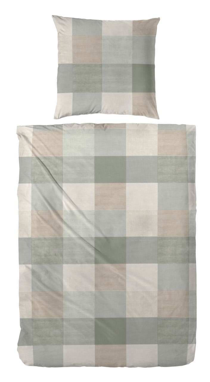 Westminster Feinbiber Bettwäsche 135x200 Karo kariert grün beige sand 173091-57 Westminster Feinbiber Bettwäsche 135x200 Karo kariert grün beige sand 173091-57 von Westminster
