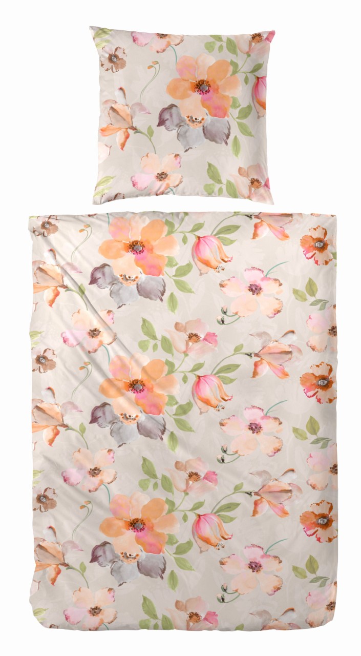 Westminster Satin Bettwäsche 155x220 Blüten Blumen orange puder beige 242003-72 Westminster Satin Bettwäsche 155x220 Blüten Blumen orange puder beige 242003-72 von Westminster