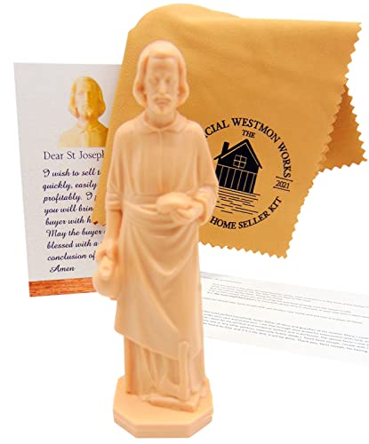 Westmon Works The Official Saint Joseph Statue for Selling Homes with Instruction Card and House Prayer with Burial Cloth Complete Set von Westmon Works