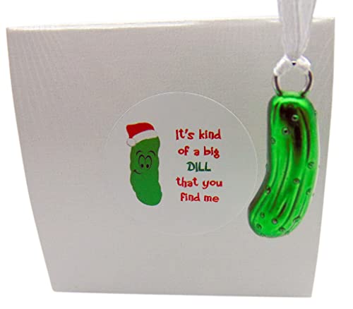 Pickle Ornament Little Glass Gherkin Tree Christmas Decoration Set Box with Legend Story Card Pickle Ornament Little Glass Gherkin Tree Christmas Decoration Set Box with Legend Story Card von Westmon Works