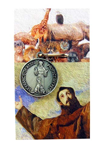 St. Francis of Assisi Protect My Pet Saint Medaille Geschenk-Set mit Heiliger Gebetskarte St. Francis of Assisi Protect My Pet Saint Medaille Geschenk-Set mit Heiliger Gebetskarte von Westmon Works