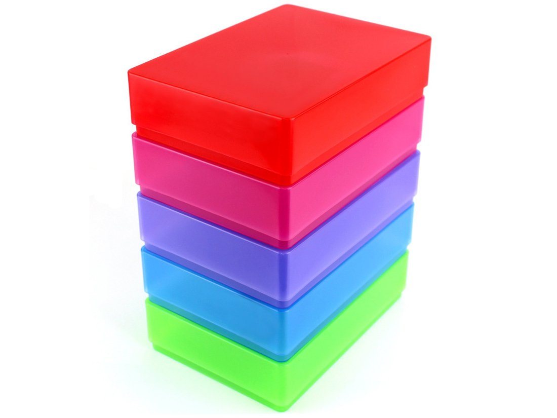 WestonBoxes Aufbewahrungsbox 5 Stück Variocolors A5 Aufbewahrungsbox farbig transparent 224x162x57mm von WestonBoxes
