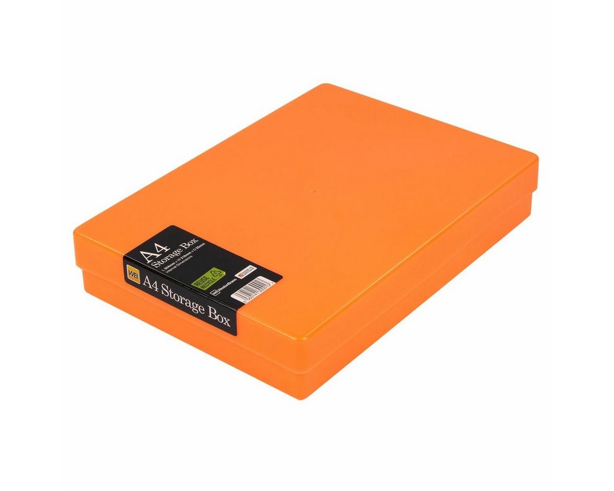 WestonBoxes Aufbewahrungsbox Variocolors A4 Aufbewahrungsbox NEON Orange 312x225x57mm von WestonBoxes