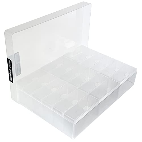 WestonBoxes Craft Pack, Multipack mit kleinen Aufbewahrungsboxen für Perlen, Schmuck, Nähen, Hobby, Basteln & Heimwerken (Klar, 18er Pack) von WestonBoxes