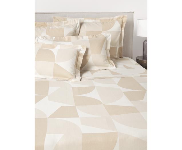 Baumwoll-Bettlaken Elinor mit geometrischem Muster von Westwing Collection