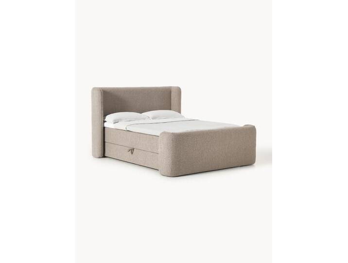 Bouclé-Boxspringbett Perla mit Stauraum von Westwing-Collection