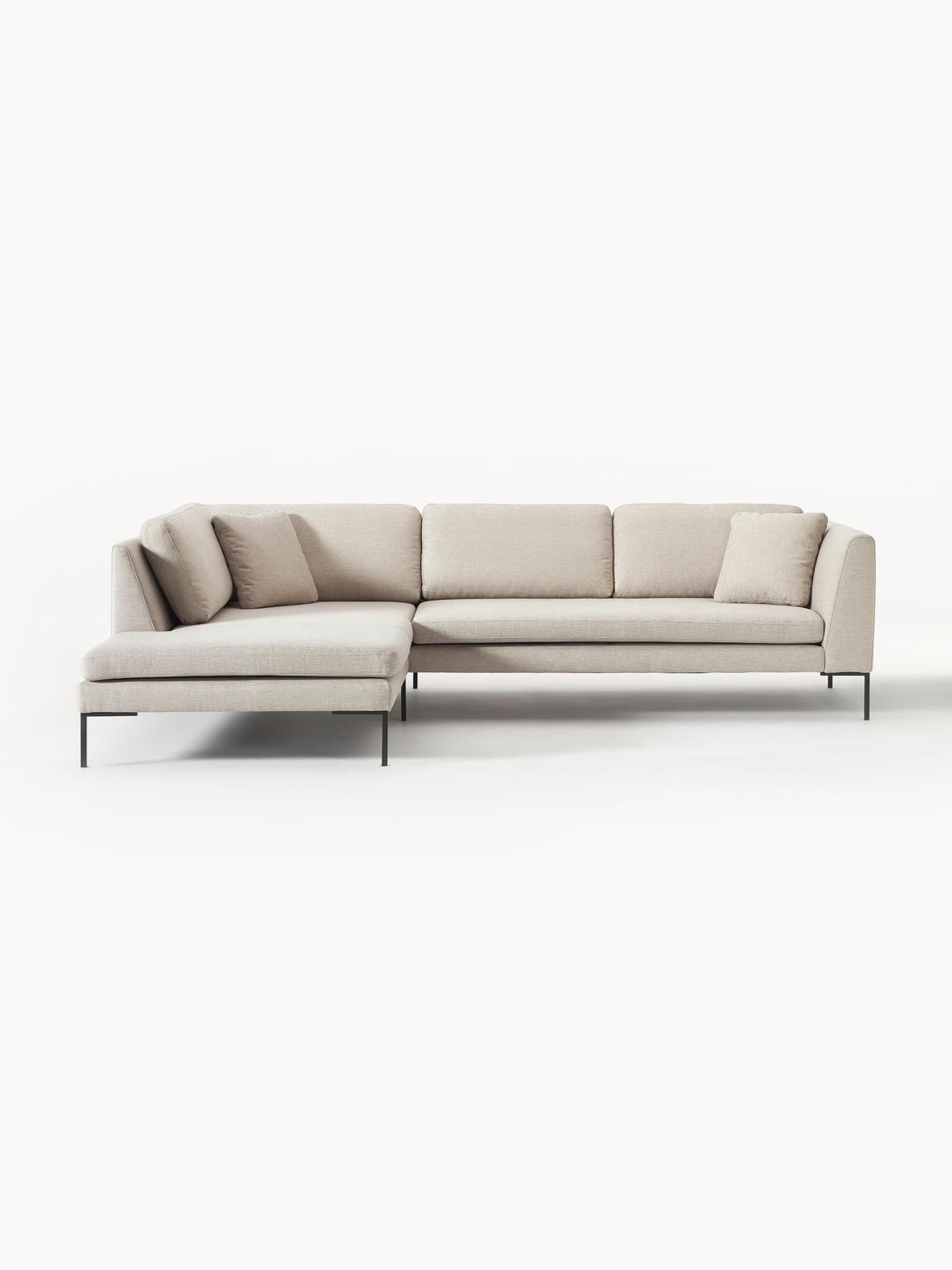 Ecksofa Emma mit Metall-Füßen von Westwing Collection