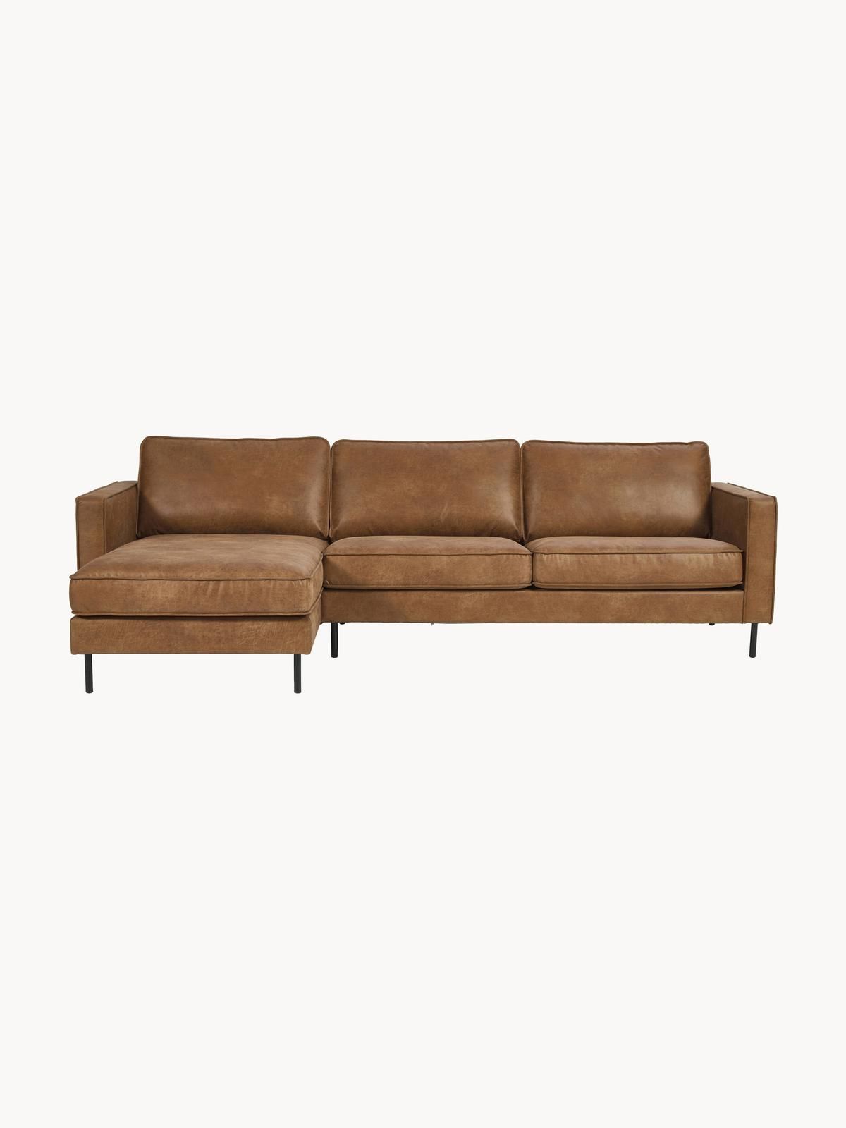 Ecksofa Hunter aus recyceltem Leder von Westwing Collection