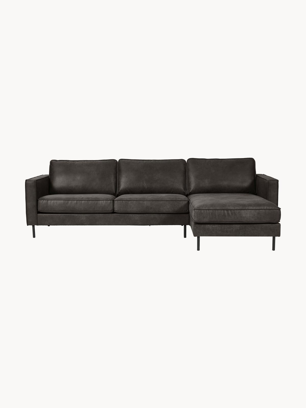 Ecksofa Hunter aus recyceltem Leder von Westwing Collection