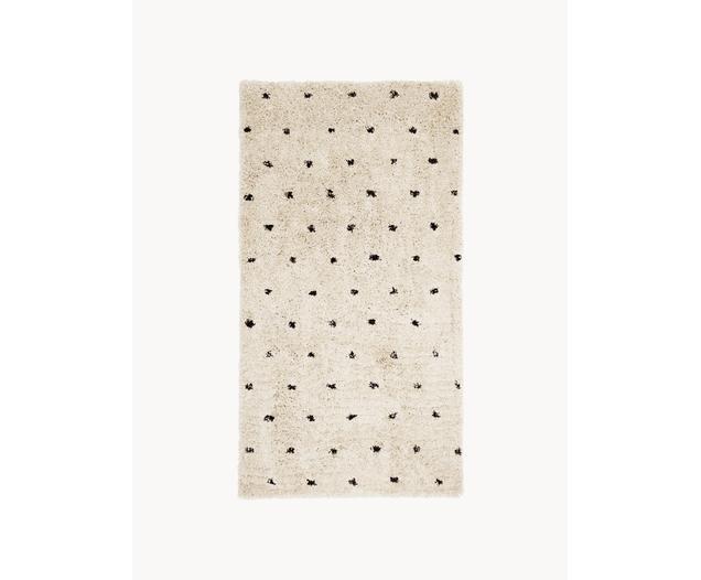 Flauschiger Hochflor-Teppich Ayana, gepunktet von Westwing Collection