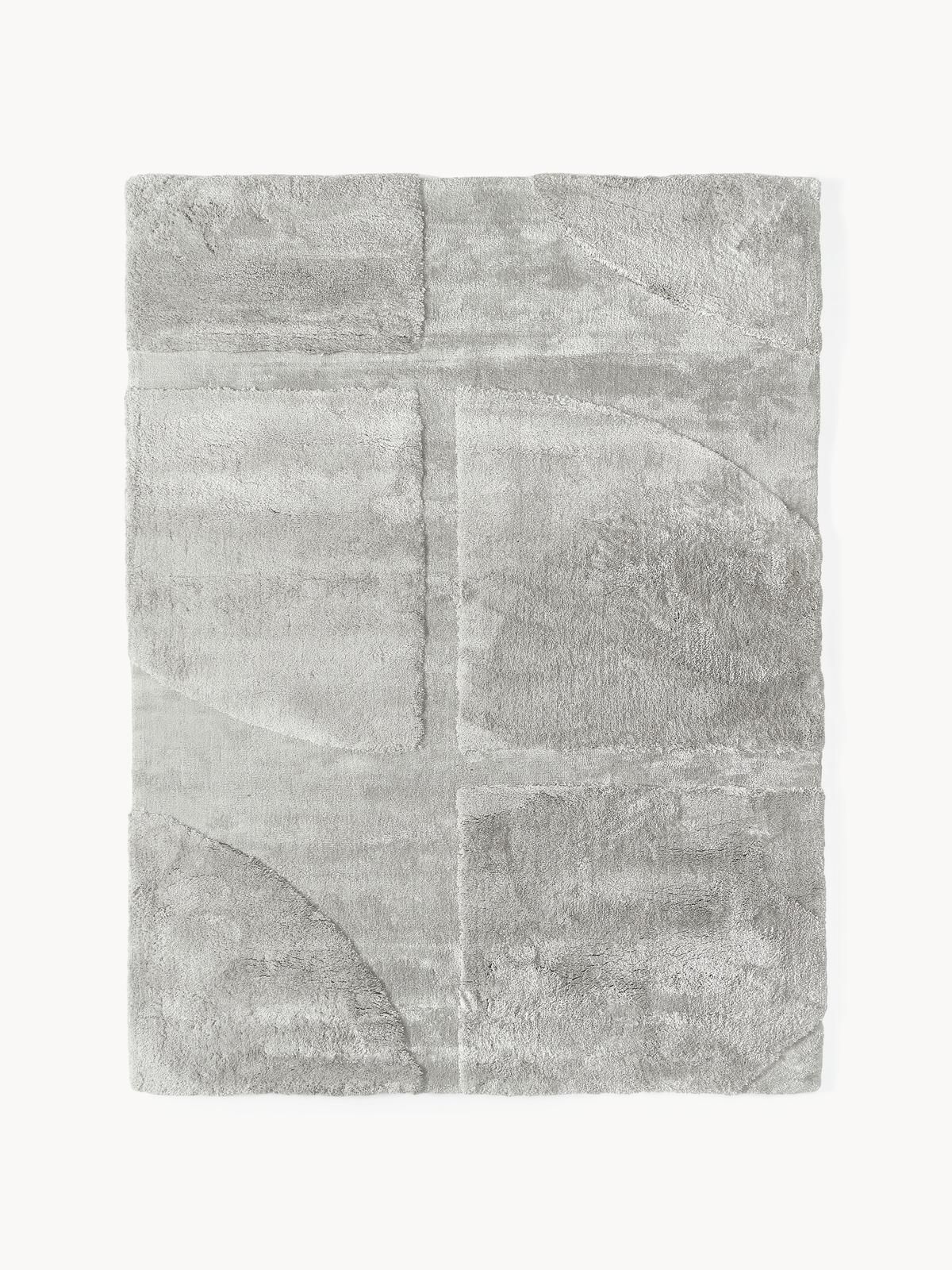 Flauschiger Hochflor-Teppich Jade mit erhabener Hoch-Tief-Struktur von Westwing Collection
