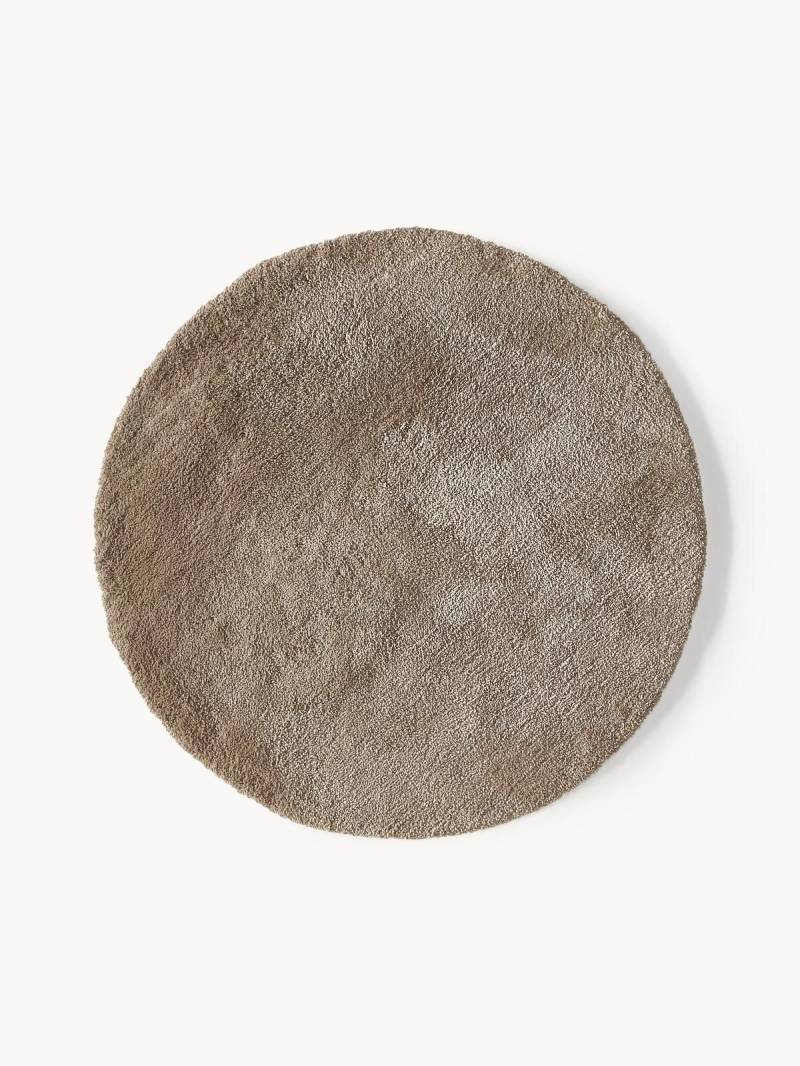 Flauschiger runder Hochflor-Teppich Leighton von Westwing Collection