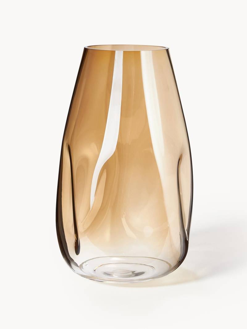 Große mundgeblasene Glas-Vase Luster, H 35 cm von Westwing Collection