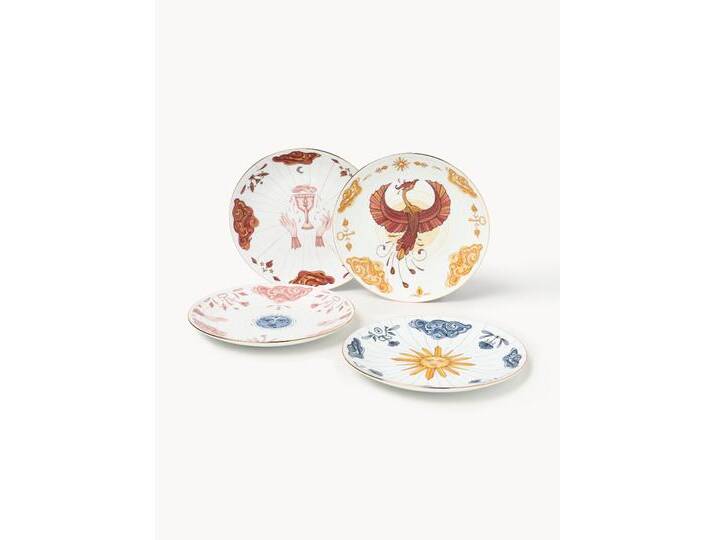 Handbemalter Dessertteller Mystic, 4er-Set von Westwing-Collection