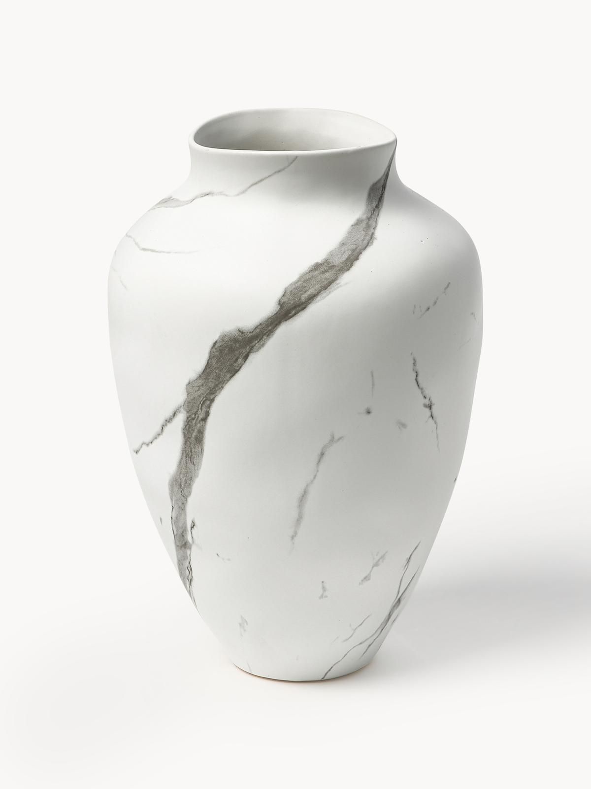 Handgefertigte Vase Latona, marmoriert, H 30 cm von Westwing Collection