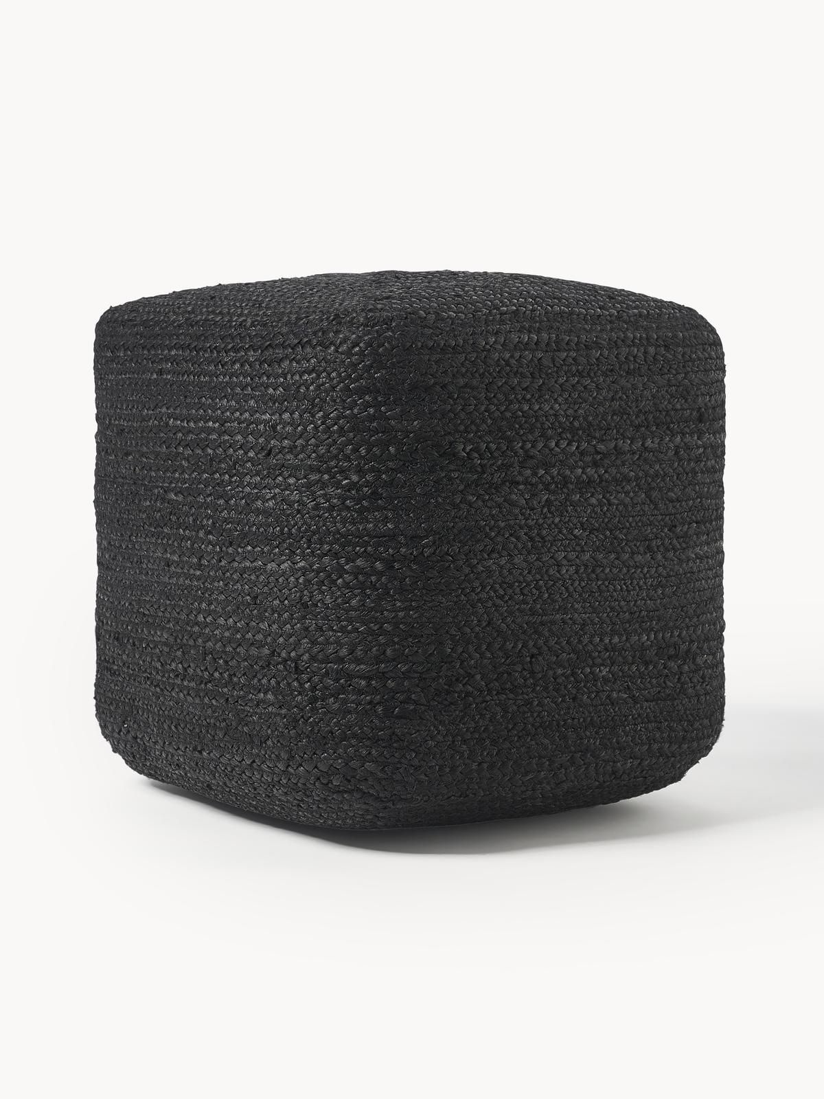 Handgefertigter Pouf Bono aus Jute von Westwing Collection