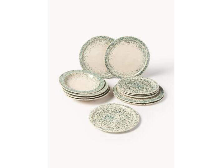 Handgefertigtes Geschirr-Set Bernardo, 4 Personen, 12er-Set von Westwing-Collection