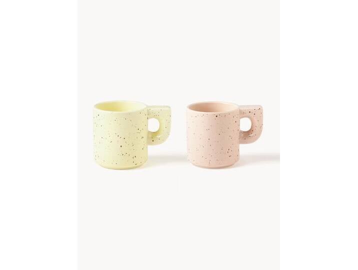 Handgemachte Porzellan-Tassen Aiko, 2er-Set von Westwing-Collection
