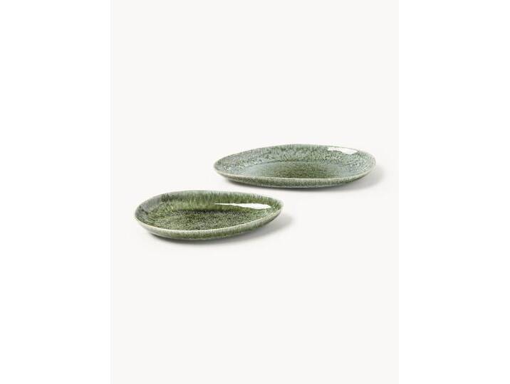 Handgemachte Servierplatten Macey in organischer Form, 2er-Set von Westwing-Collection