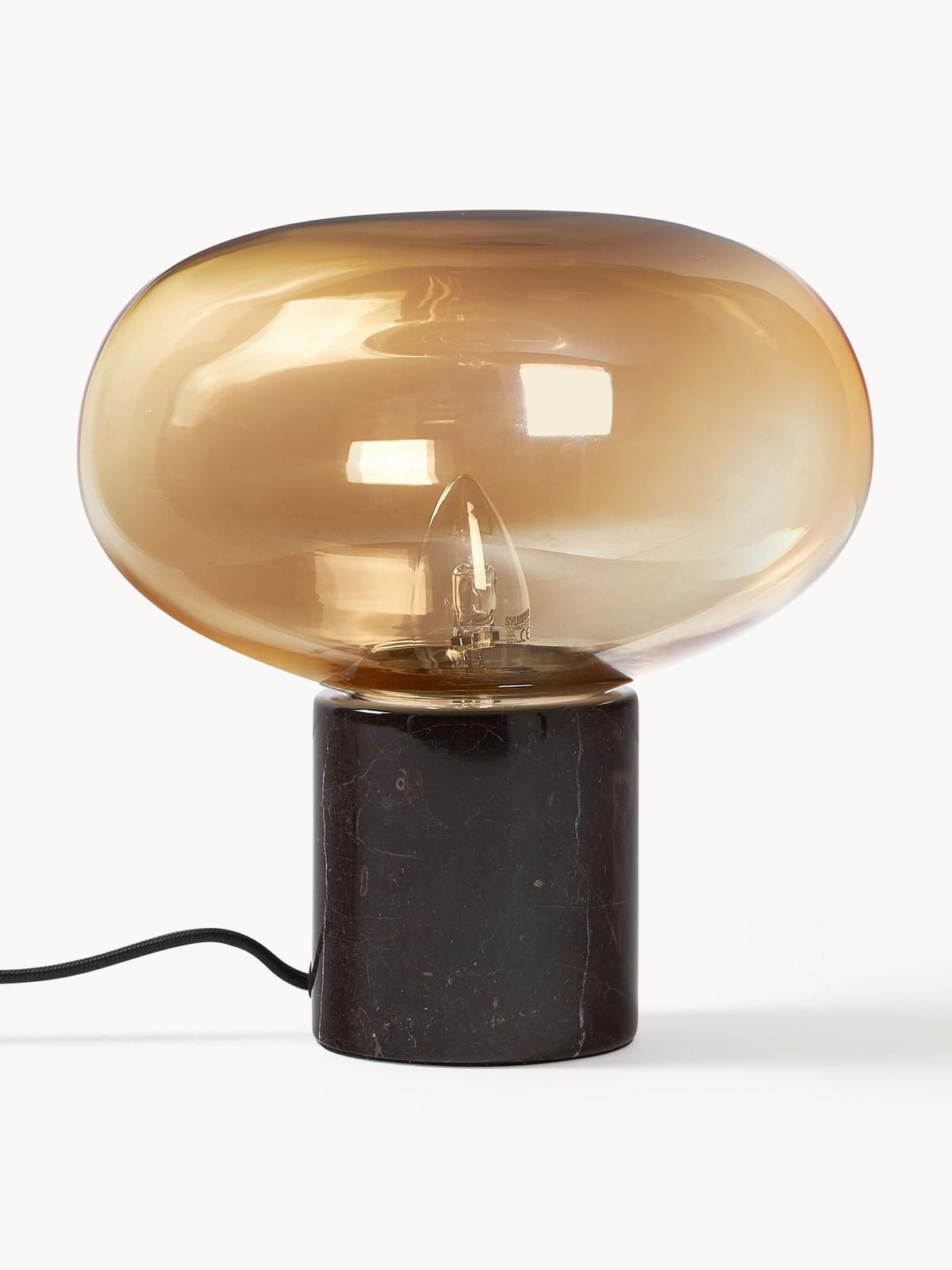 Kleine Tischlampe Alma mit Marmorfuß von Westwing Collection