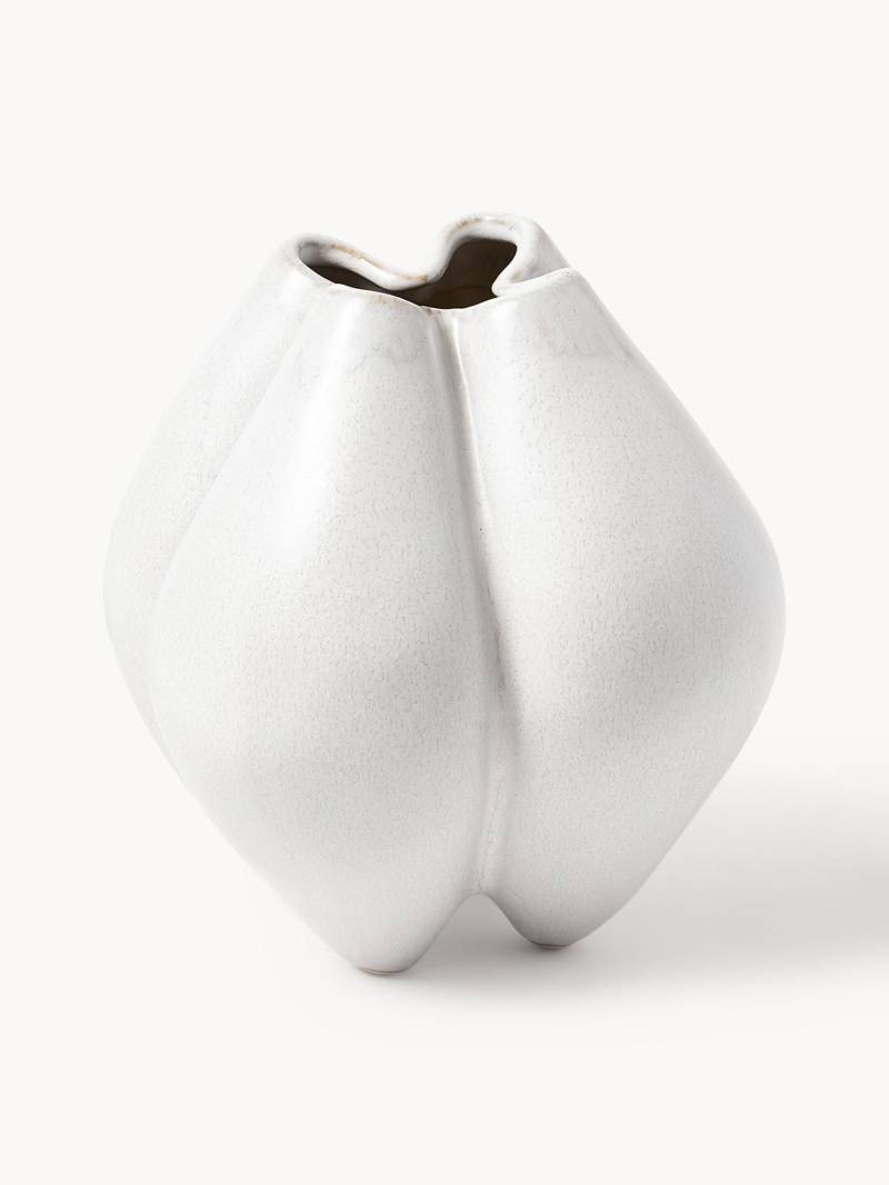 Kleine Vase Frida aus Steingut, H 19 cm von Westwing Collection