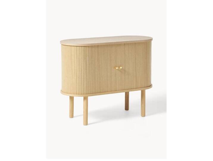 Kleines Sideboard Calary mit geriffelter Front von Westwing-Collection