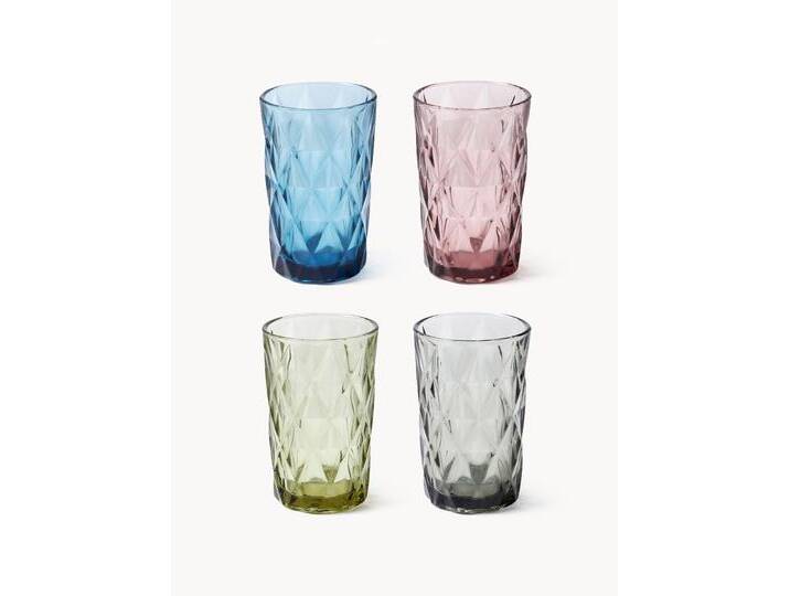 Longdrinkgläser Colorado mit Strukturmuster, 4er-Set von Westwing-Collection