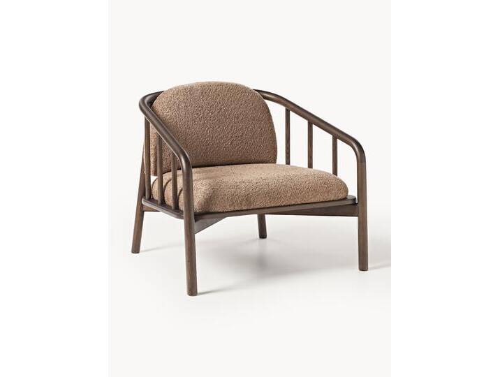 Loungesessel Balin aus Eschenholz mit Teddy-Polsterung von Westwing-Collection