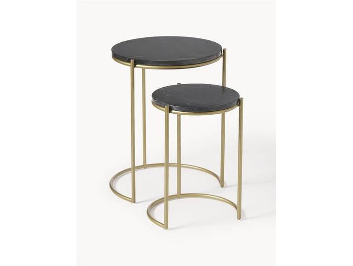 Marmor-Beistelltische Ella, 2er-Set von Westwing-Collection