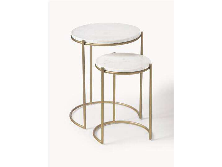 Marmor-Beistelltische Ella, 2er-Set Marmor-Beistelltische Ella, 2er-Set von Westwing-Collection