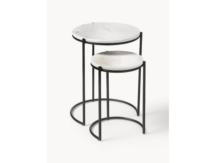 Marmor-Beistelltische Ella, 2er-Set von Westwing-Collection