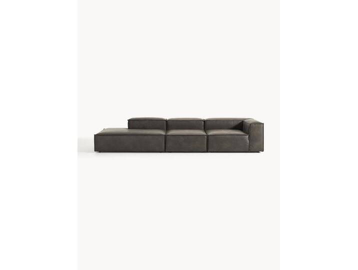 Modulare XL-Ottomane Lennon aus recyceltem Leder von Westwing-Collection