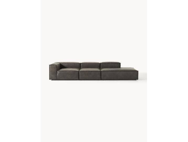 Modulare XL-Ottomane Lennon aus recyceltem Leder von Westwing-Collection