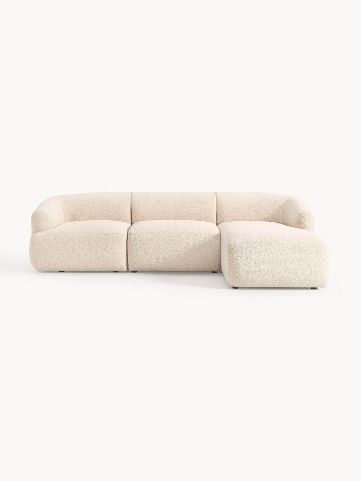 Modulares Bouclé-Ecksofa Sofia (3-Sitzer) von Westwing Collection