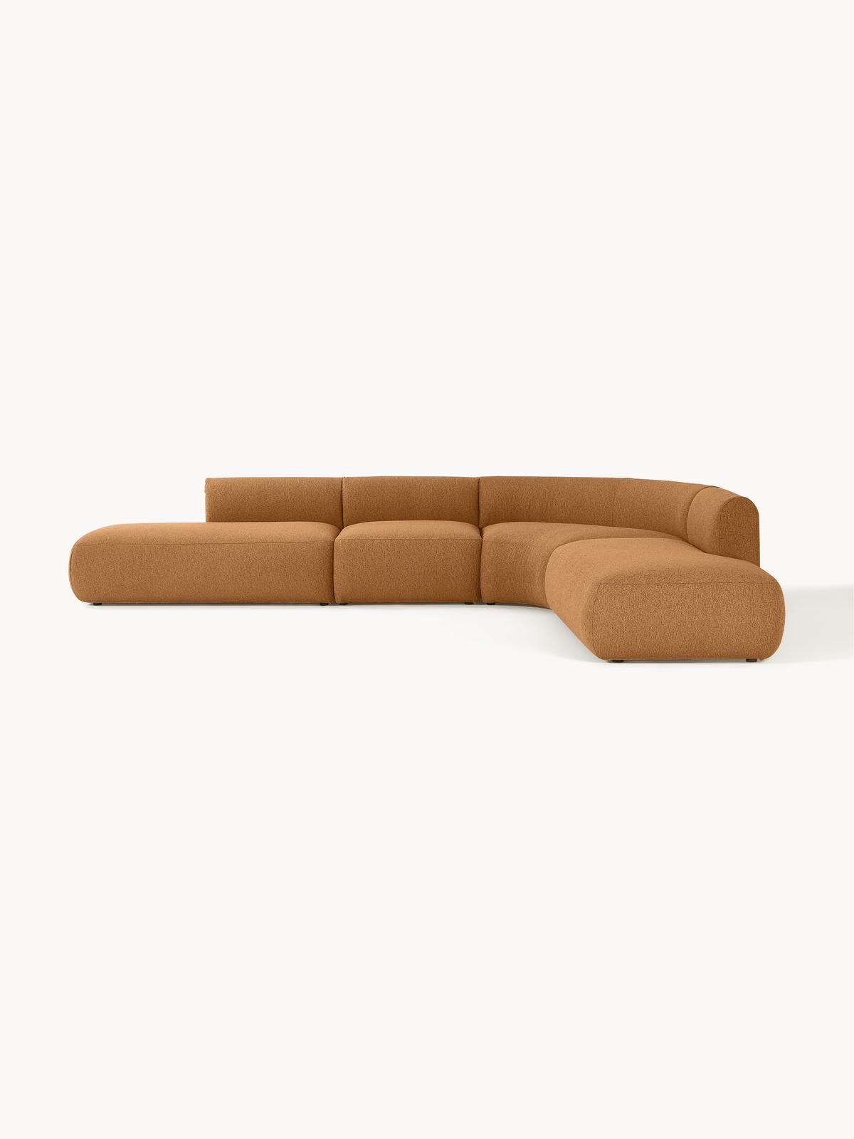 Modulares Bouclé-Ecksofa Sofia (4-Sitzer) von Westwing Collection