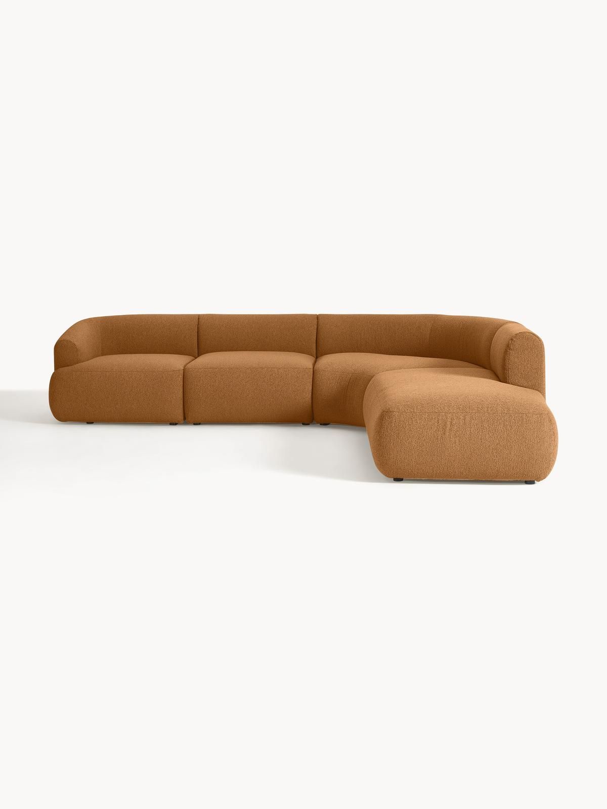 Modulares Bouclé-Ecksofa Sofia (4-Sitzer) von Westwing Collection