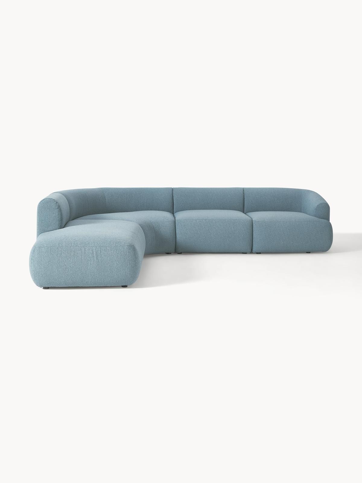 Modulares Bouclé-Ecksofa Sofia (4-Sitzer) von Westwing Collection