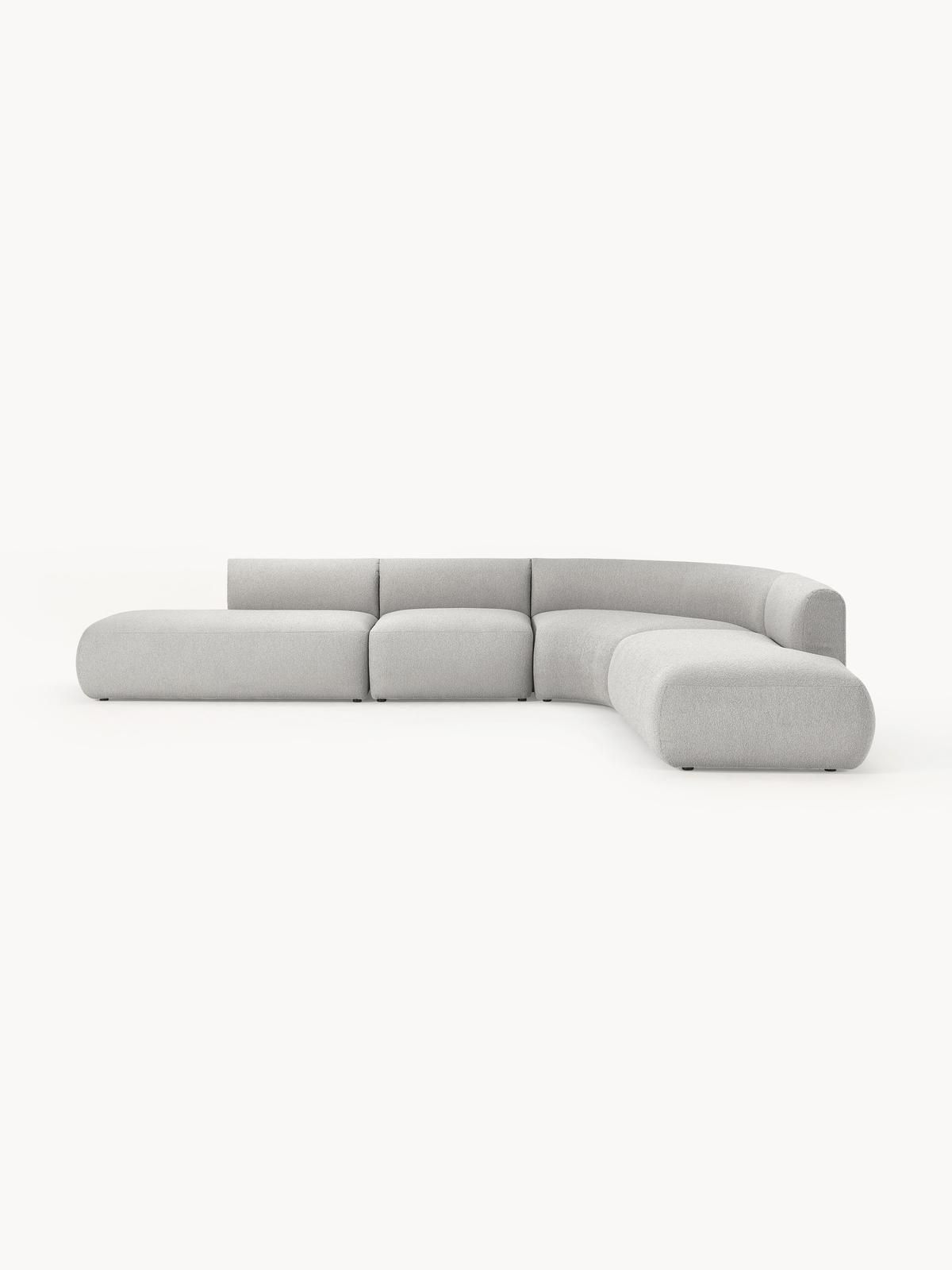 Modulares Bouclé-Ecksofa Sofia (4-Sitzer) von Westwing Collection