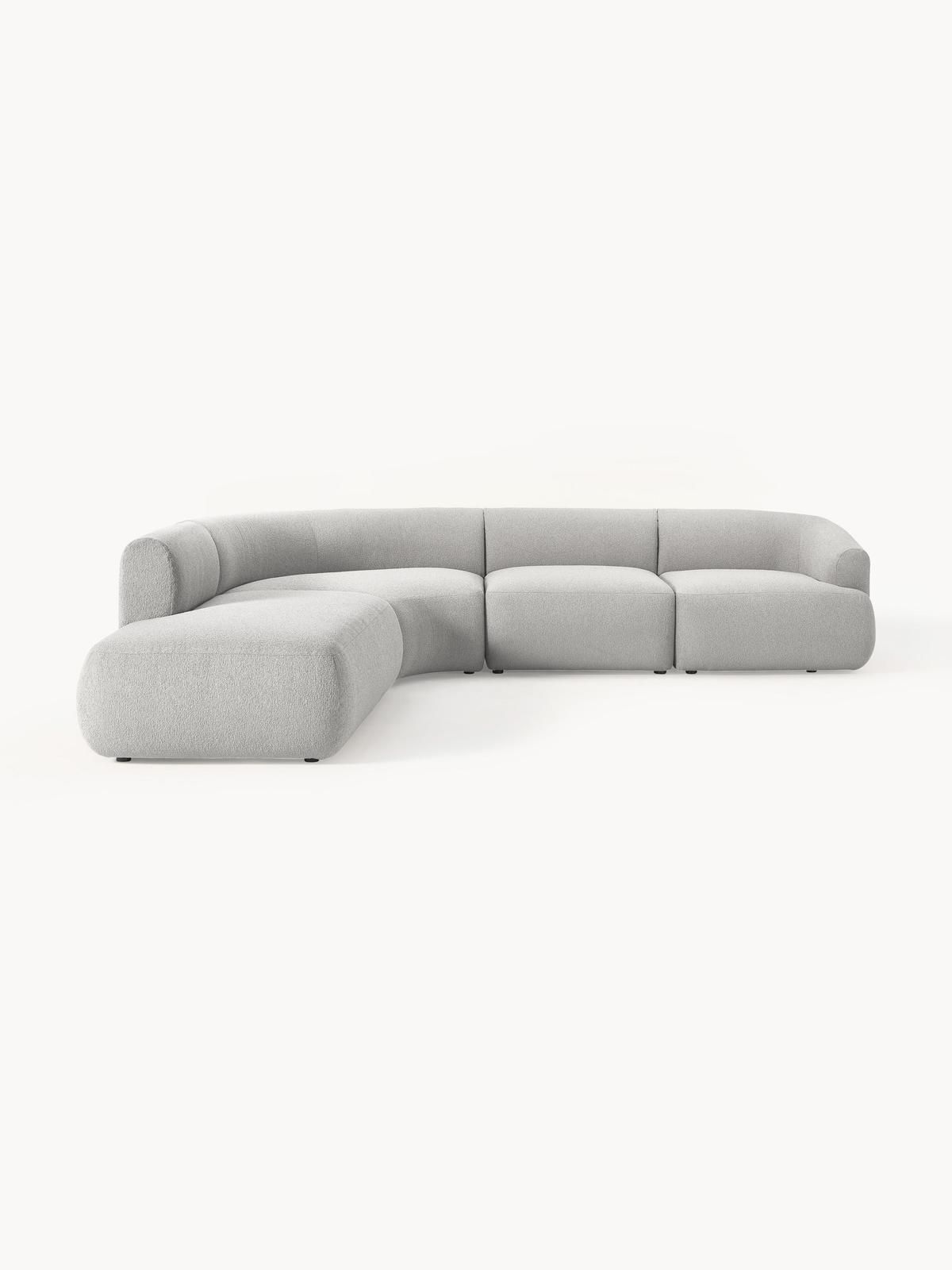 Modulares Bouclé-Ecksofa Sofia (4-Sitzer) von Westwing Collection