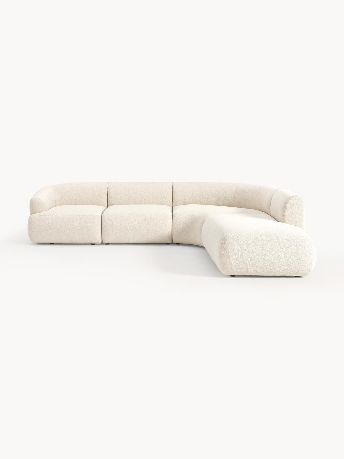 Modulares Bouclé-Ecksofa Sofia (4-Sitzer) von Westwing Collection