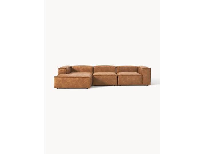 Modulares Ecksofa Lennon aus recyceltem Leder von Westwing-Collection