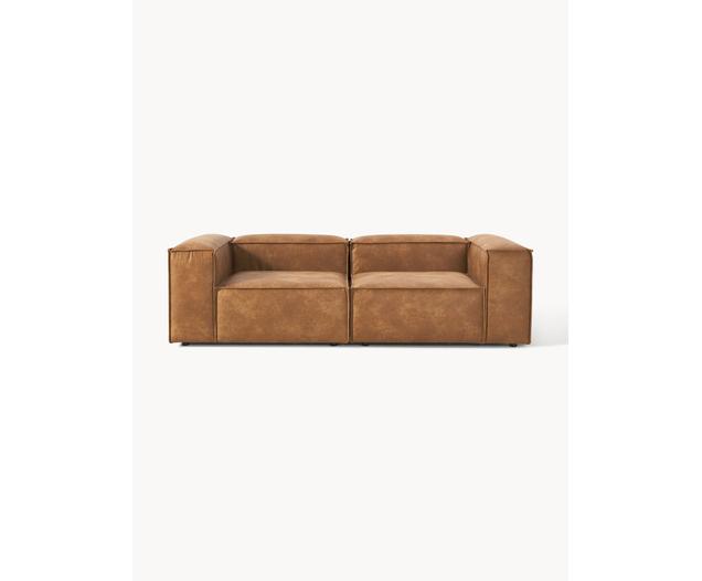Modulares Sofa Lennon (3-Sitzer) aus recyceltem Leder von Westwing Collection