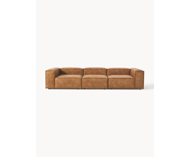 Modulares Sofa Lennon (4-Sitzer) aus recyceltem Leder von Westwing Collection