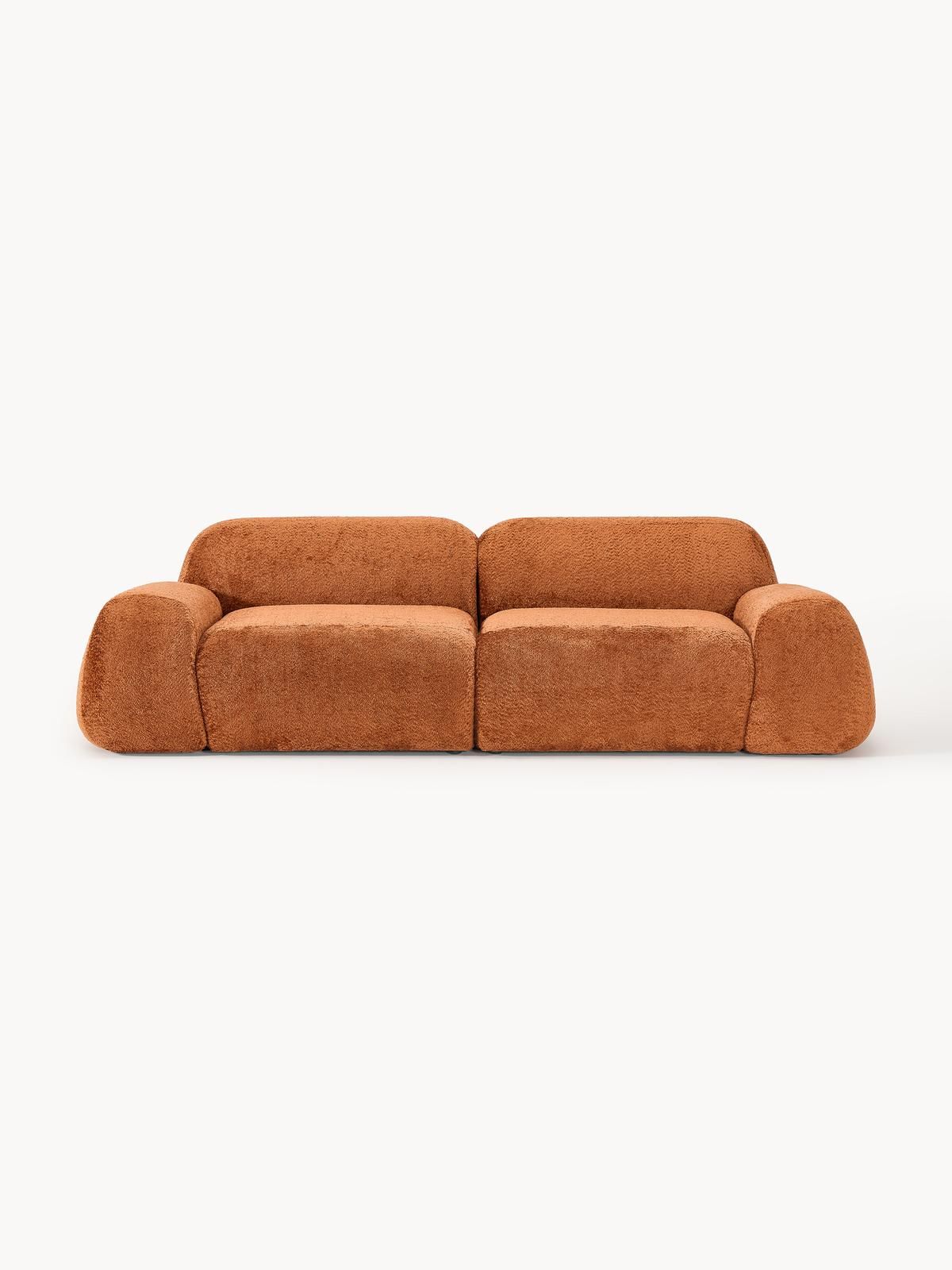 Modulares Sofa Wolke (3-Sitzer) aus Teddy-Bouclé von Westwing Collection
