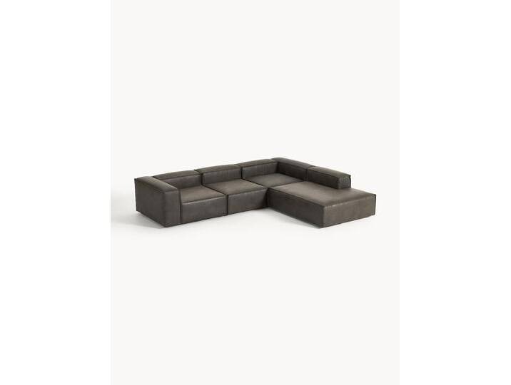 Modulares XL-Ecksofa Lennon aus recyceltem Leder von Westwing-Collection