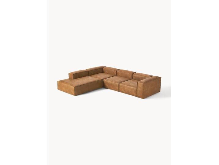 Modulares XL-Ecksofa Lennon aus recyceltem Leder von Westwing-Collection