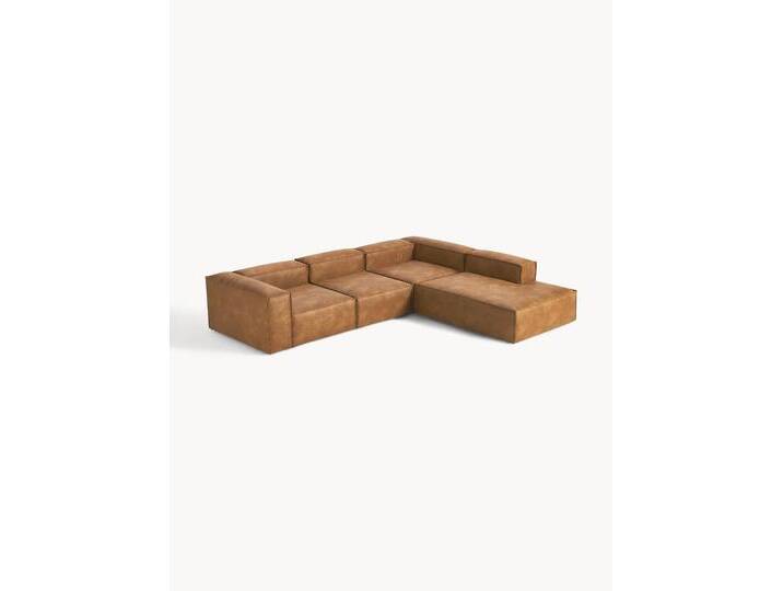 Modulares XL-Ecksofa Lennon aus recyceltem Leder von Westwing-Collection