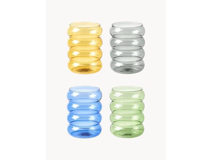Mundgeblasene Trinkgläser Bubbly, 4er-Set von Westwing-Collection